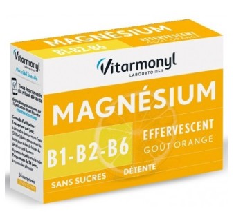 MAGNÉSIUM + B1, B2, B6 VITARMONYL EFFERVESCENT 24CP