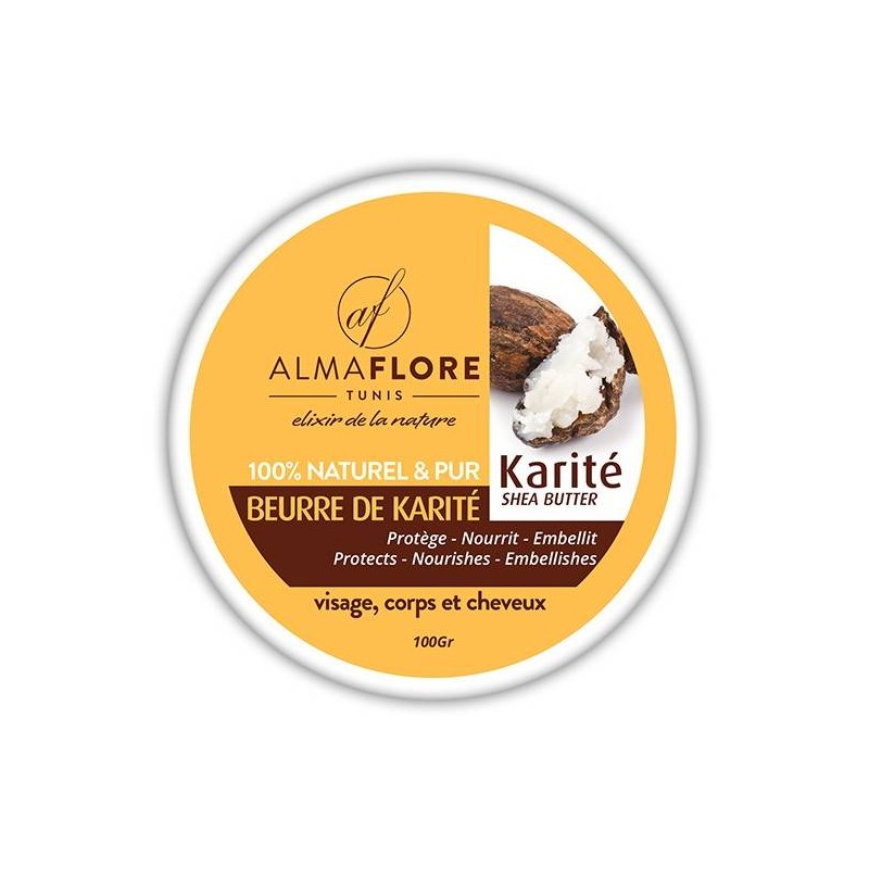 ALMAFLORE Beurre de Karité Brut BIO- 100 g